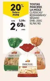 Continente Bom dia Rosmaninho - tostas pancrek promoção