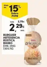 Continente Bom dia Bimbo - burger artesencia rustica promoção