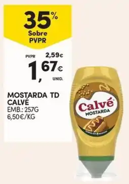 Continente Mostarda td calvé promoção