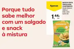 Continente batata frita ondulada continente sour cream e cebola promoção