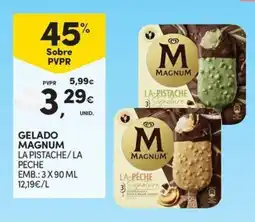 Continente Gelado magnum la pistache/la peche promoção