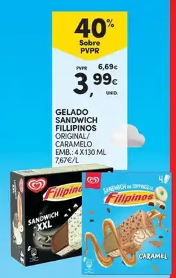 Continente gelado sandwich filipinos promoção