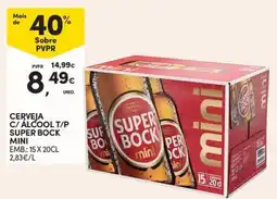 Continente Cerveja c/ alcool t/p super bock mini promoção
