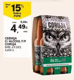 Continente Cerveja c/ alcool t/p coruja promoção