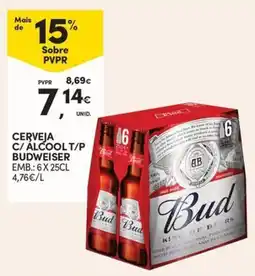 Continente Cerveja c/ álcool t/p budweiser promoção