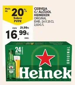 Continente Cerveja c/ alcool heineken original promoção