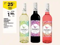 Continente vinho frutado faisão tinto/branco/rosé promoção