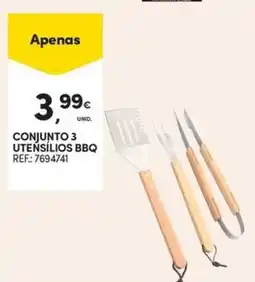 Continente Conjunto 3 utensílios bbq promoção