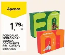 Continente Acendalha ecológica branca continente promoção