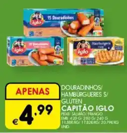 Meu Super douradinhos/ hambúrgueres s/ glúten capitão iglo promoção