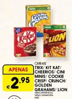 Meu Super cereais trix/ kit kat/ cheerios/ cini minis/ cookie crisp/ crunch/ golden grahams/ lion promoção