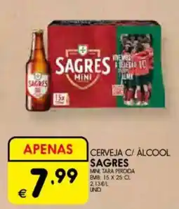 Meu Super Cerveja c/ álcool sagres mini tara perdida promoção