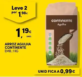 Continente Arroz agulha continente promoção