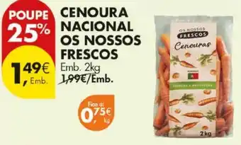Pingo Doce cenoura nacional os nossos frescos promoção