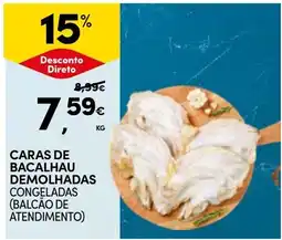Continente Caras de bacalhau demolhadas congeladas promoção