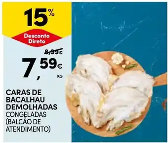 Continente Caras de bacalhau demolhadas congeladas promoção