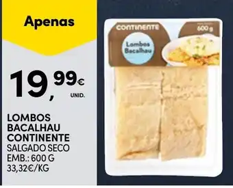 Continente lombos bacalhau continente promoção