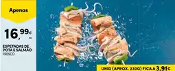 Continente espetadas de pota e salmão fresco promoção