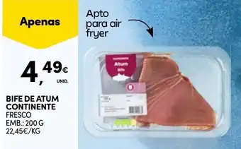 Continente Bife de atum continente promoção