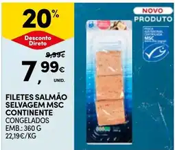 Continente Filetes salmão selvagem msc continente promoção