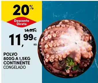 Continente Polvo continente congelado promoção