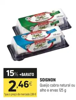Coviran Soignon Queijo cabra natural ou alho e ervas promoção
