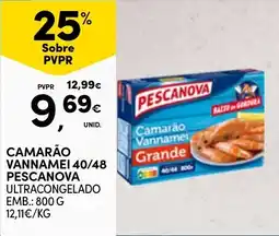 Continente Camarão vannamei pescanova promoção