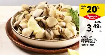 Continente Amêijoa vietnamita castanha congelada promoção