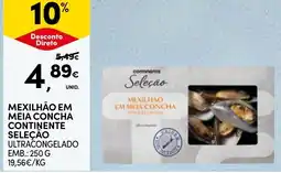Continente Mexilhão em meia concha continente seleção promoção