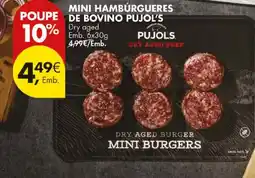 Pingo Doce Mini hambúrgueres de bovino pujol's promoção