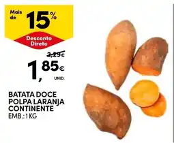 Continente batata doce polpa laranja continente promoção