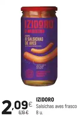 Coviran Izidoro salsichas aves frasco promoção