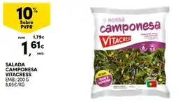Continente salada camponesa vitacress promoção