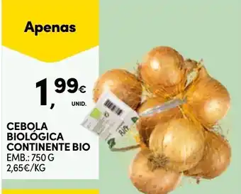 Continente cebola biológica continente bio promoção