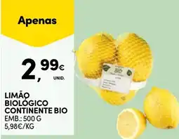 Continente Limão biológico continente bio promoção