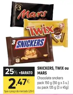 Coviran snickers, twix ou mars promoção