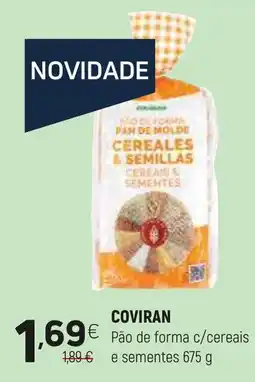 Coviran Pão de forma c/cereais e sementes promoção
