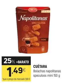 Coviran Cuétara bolachas napolitanas speculoos mini promoção