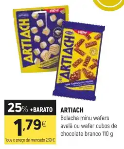 Coviran Artiach bolacha minu wafers avelã ou wafer cubos de chocolate branco promoção