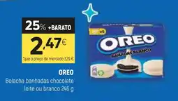 Coviran oreo bolacha banhadas chocolate leite ou branco promoção