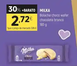 Coviran milka bolacha choco wafer chocolate branco promoção