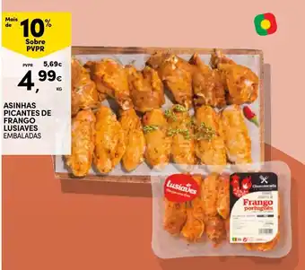 Continente Asinhas picantes de frango lusíaves embaladas promoção