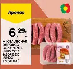 Continente Mix salsichas de porco continente promoção