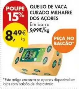 Pingo Doce Queijo de vaca curado milhafre dos açores promoção