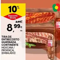 Continente Tira de entrecosto marinada continente mexicana / provençal (embalado) promoção