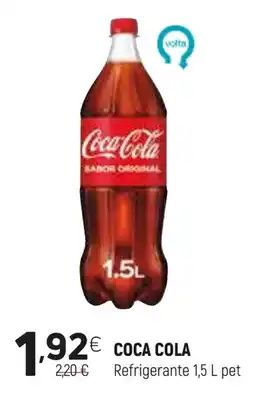 Coviran coca cola refrigerante 1,5 l pet promoção