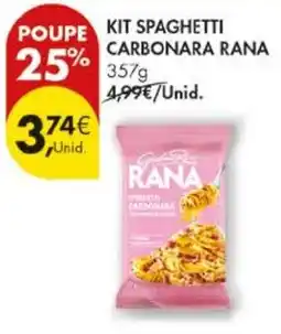 Pingo Doce Kit spaghetti carbonara rana promoção