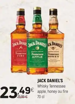 Coviran jack daniels whisky tennessee apple, honey ou fire promoção