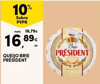 Continente Queijo Brie President promoção