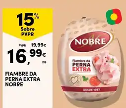 Continente Fiambre da perna extra nobre promoção